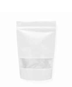 Doypack® Kraft Blanc fenêtre zip  50 Pochettes 16*26+4