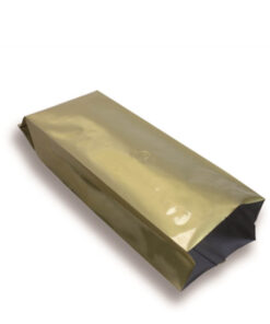 Sachet à soufflet latéral 100 mm x 340 mm contenance 500g Doré