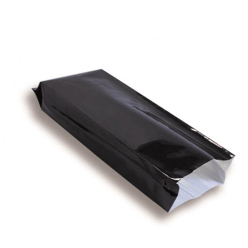 Sachet à soufflet latéral 100 mm x 340 mm contenance 500g Noir
