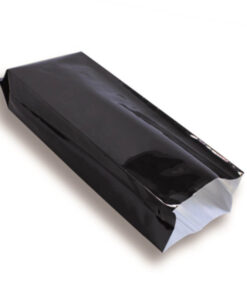 Sachet à soufflet latéral 120 mm x 375 mm contenance 1kg Noir