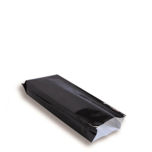 Sachet à soufflet latéral 80 mm x 200 mm  contenance 125g Noir