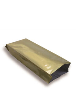 Sachet à soufflet latéral 90 mm x 250 mm  contenance 250g Doré