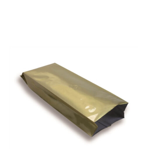Sachet à soufflet latéral 90 mm x 250 mm  contenance 250g Doré