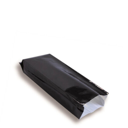 Sachet à soufflet latéral 90 mm x 250 mm  contenance 250g Noir
